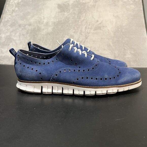 Cole Haan Other - Cole Haan Zerogrand Wingtip Oxford Men's 13 Blue C27495 Casual Dress Shoes